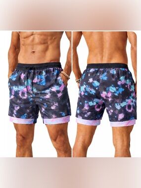 Chubbies Tie Dye Swim Trunks Men’s Small 5.5 Lined Stretch Retro Beach Shorts
